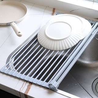 키볼리 키친 실리콘 식기 건조대 롤매트, 그레이, 1개