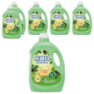 熊寶貝 柔軟護衣精，森林雪松，72小時持久香，3L, 6瓶