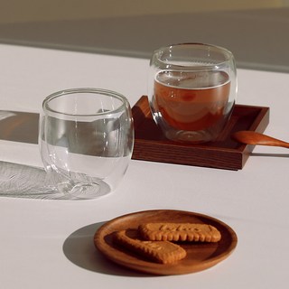 Mrs. Lee Woo-ah 耐熱雙層玻璃杯 250ml, 單色, 2個
