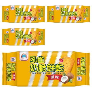 孔雀奶脆餅乾, 原味, 106g, 4包