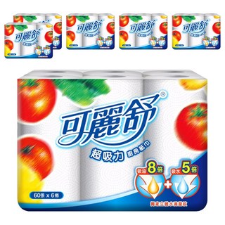 Scott 可麗舒 廚房紙巾 60張, 6捲, 6袋