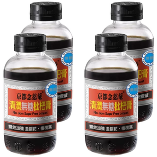 NIN JIOM 京都念慈菴 清潤無糖枇杷膏, 198g, 4瓶