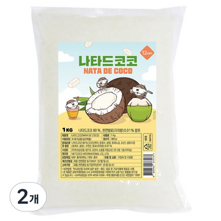 나타드코코 코코넛젤리 누들타입 12mm, 2개, 1kg