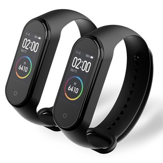 구스페리 스마트밴드 실리콘 스트랩, 블랙, 2개