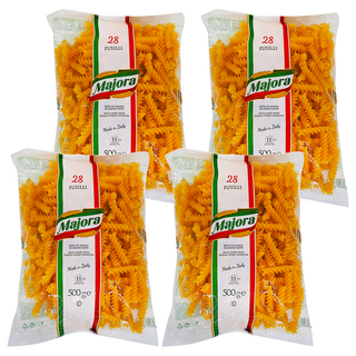 Majora 麥嘉樂 義大利螺旋麵 Q彈有嚼勁 快速烹煮 多種醬料搭配, 500g, 4包