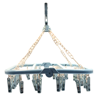 摺疊曬衣架 C251 32夾 2個, 32 x 32 x 33cm, 顏色隨機