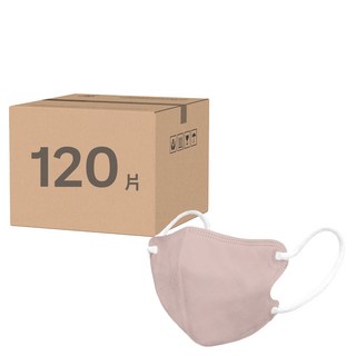 順易利 成人立體醫用口罩 美顏款, 藕粉色, 30片, 4盒