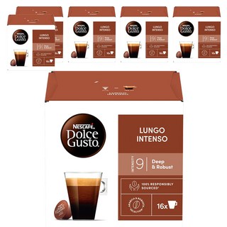 NESCAFE 雀巢咖啡 Dolce Gusto 多趣酷思 美式濃縮黑咖啡膠囊, 9g, 16個, 6盒