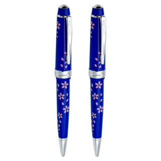 CROSS 高仕 Bailey貝禮輕盈 櫻花綻放原子筆, 寶藍色, 2支