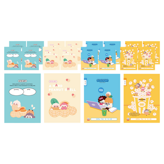 다다 피넛패밀리 일기장 넓은칸 슬림초등노트 2종 x 5p 세트, 혼합색상, 2개