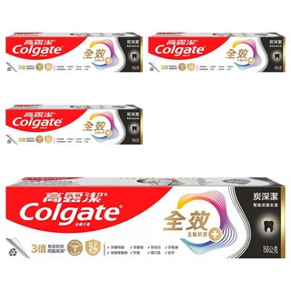 Colgate 高露潔 全效牙膏 炭深潔, 150g, 4條
