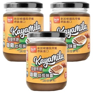 Fong Yit 豐一 海鹽焦糖咖椰吐司抹醬 新加坡國民早餐 無色素 無防腐劑 無反式脂肪, 270g, 3罐