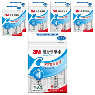 3M 細滑牙線棒, 17mm, 35支, 6袋