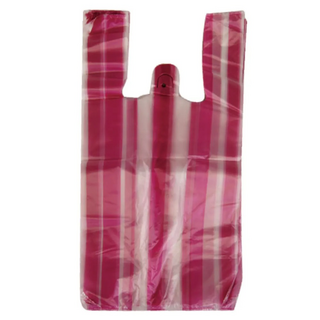 WLK 維綠克 3斤環保手提背心袋 紅白條紋款, 120個, 1組