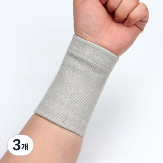 블룸써니 고탄성 손목보호대 스포츠 손목 아대, 그레이, 3개