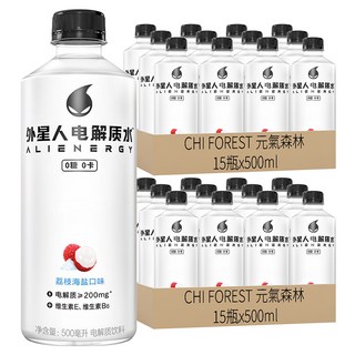 CHI FOREST 元氣森林 外星人電解質水運動飲料 荔枝海鹽風味, 500ml, 30瓶