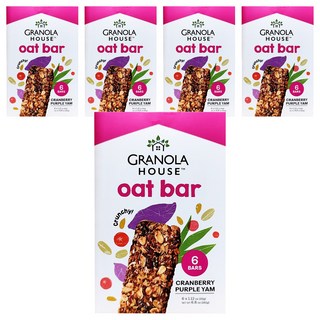 GRANOLA HOUSE 宴麥森林 燕麥棒 紫薯蔓越莓 Set 6 含膳食纖維 方便攜帶, 192g, 5盒