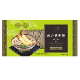 玉民 黃金蕎麥麵—口感Q彈 蕎麥香氣濃郁 不含人工色素及防腐劑 健康美味 適合各式料理, 300g, 1入
