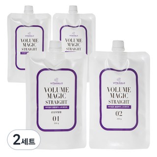 비타할로 볼륨매직 스트레이트 1제 200g+ 2제 200g, 2개