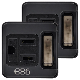 886 極野家 1開1插壁插 防雷擊, 42mm, 迷霧灰, 2個