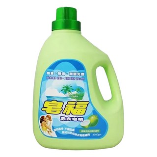 皂福 洗衣皂精, 天然植物油潔淨, 高濃度, 溫和中性配方, 3.3kg, 4瓶