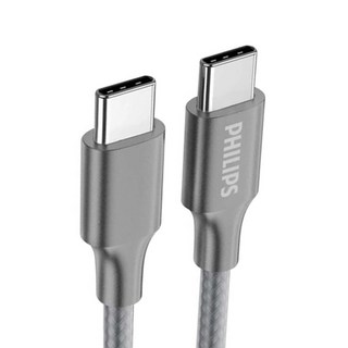 PHILIPS 飛利浦 USB-C to USB-C充電線, 125cm, 1條, 黑色