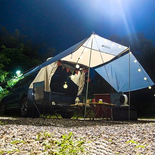 my Dean 戶外方形車尾帳 MCT-01W, 奶油米色+深灰色, 2個人