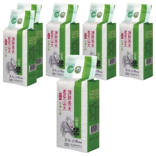 山水米 謙耕善米 有機台梗九號米, 二等, 600g, 6包