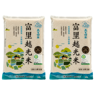 天生好米 富里越光米, 台灣花蓮產地, CNS二等, 1.5kg, 2包