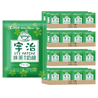 Casa 卡薩 宇治抹茶奶綠, 25g, 30包, 4組