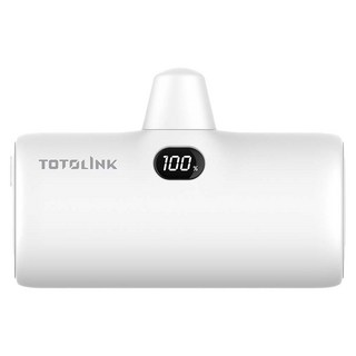 TOTOLINK iPuppy5000L 快充直插式行動電源, PD 20W, LED顯示, 4900mAh, 皓白色