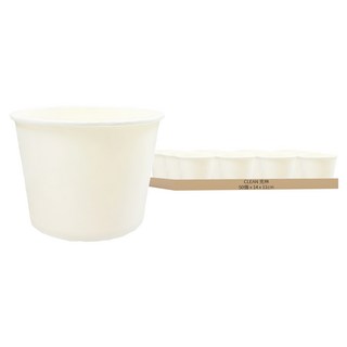 CLEAN 克林 環保無塑圓形餐盒 14x11cm｜外帶餐盒 無淋膜 防水防油 耐熱 耐冷 可微波, 1組, 50個