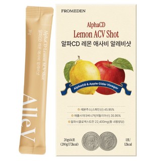 FROMEDEN Alpha-CD 檸檬蘋果醋 Allebi Shot 14入, 1個, 280ml