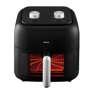 Kinyo 旋鈕式多功能氣炸鍋 377 x 290 x 284mm 3.7kg 6.5L, AF-265, 黑色