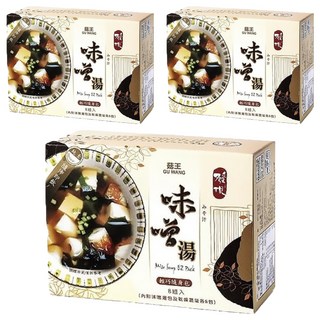 菇王 味噌高湯隨身包 傳統釀造 口感濃郁溫和 加熱水即可食用, 144g, 3盒