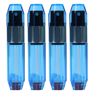 트라발로 퍼퓸팟 아이스 펌핑식 충전 휴대용 향수공병 5ml, 스카이블루, 4개