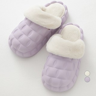 CARET 女款壓紋設計EVA毛絨拖鞋