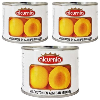 Alcurnia 西班牙水蜜桃, 3罐, 帶有微微咬勁的緊實果肉, 200g