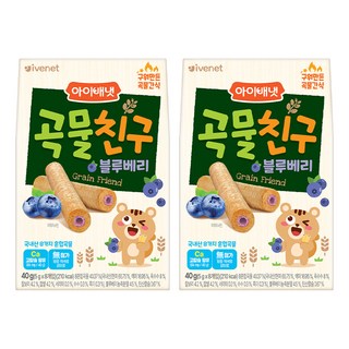 韓國 ivenet 穀物捲心酥, 藍莓口味, 40g, 2盒