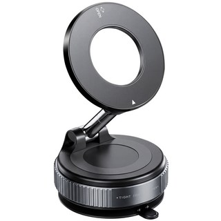 홈플래닛 진공흡착 접이식 마그네틱 휴대폰 거치대, 블랙, 1개