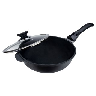 MiyAco 米雅可 遠紅外線陶瓷不沾深型平底鍋 單把附蓋, 28cm, 1個