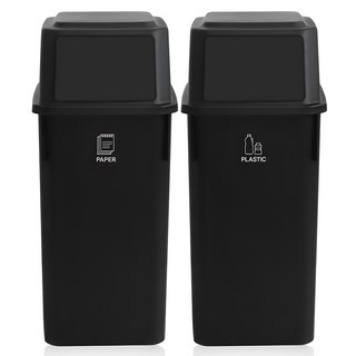 코멧 홈 깊은 쓰레기 분리수거함 60L 블랙