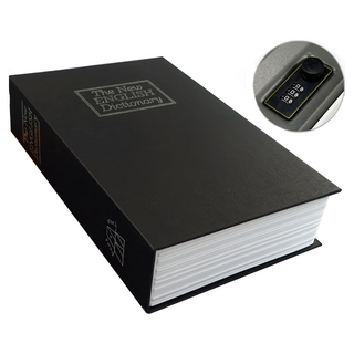 스토리빙 비밀 미니 책 휴대용 금고 대형, 블랙