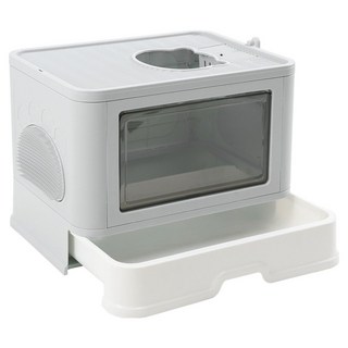 DING DONG PET 神奇封閉式貓砂盆, 1個, 灰色