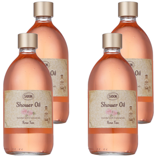 SABON 國際航空版 玫瑰茶語 沐浴油, 500ml, 4件