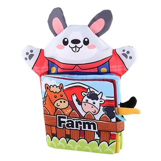 oceanbaby 動物手偶布書 兔子藍天牧場, 布書