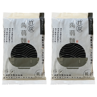 自在食刻 竹炭蒟蒻黑麵, 2包, 200g