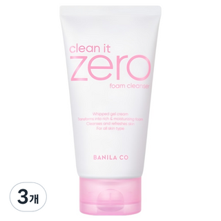 BANILA CO 芭妮蘭 Clean It Zero零感肌經典潤澤潔面乳, 150ml, 3條