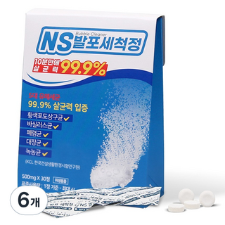 메디코어 NS발포세척정 30p, 15g, 6개