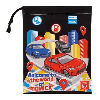 Skater 卡通束口式牙刷收納袋 205 x 148mm, 多美車 黑色, 1個